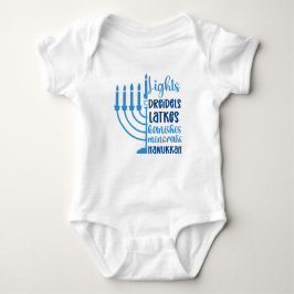 Hanukkah Festive Design für Babys Baby Strampler