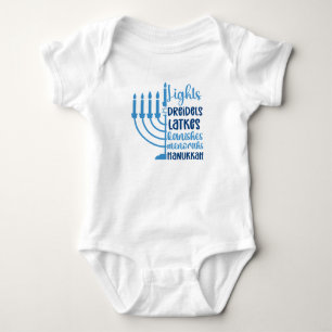Hanukkah Festive Design für Babys Baby Strampler