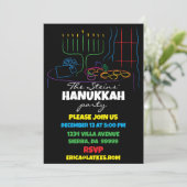 Hanukkah Festtafel des Lichts Einladung (Stehend Vorderseite)