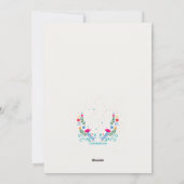 Hanukkah Flat Holiday Card gesegnet Feiertagskarte (Rückseite)