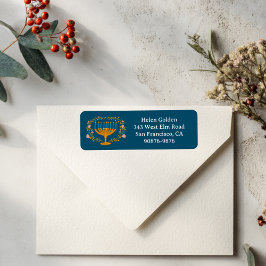 HANUKKAH Floral Wreath Menorah Rücksendeadresse