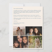 Hanukkah FLorals Handgezeichnet Art CUSTOM 4 FOTO Feiertagskarte (Rückseite)