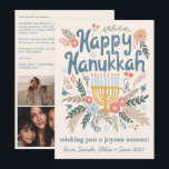 Hanukkah FLorals Handgezeichnet Art CUSTOM 4 FOTO Feiertagskarte<br><div class="desc">Süße Taube zeichne, jemandem einen schönen Urlaub zu wünschen! Fügen Sie Ihre eigenen Fotos und Texte hinzu! Klicken Sie auf "Personalisieren", um Ihre eigenen Fotos hinzuzufügen und den Text auf der Vorder- und Rückseite zu ändern. Sie können auch Farben und Schriftart ändern, alles ist anpassbar! Auch in meinem Shop in...</div>