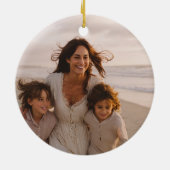 Hanukkah FLorals Handgezeichnet Art CUSTOM FOTO Keramik Ornament (Hinten)