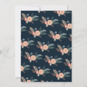 Hanukkah FLorals Handgezeichnet Art CUSTOM Party Einladung (Rückseite)