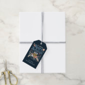 Hanukkah Florals Handzeichn CUSTOM Geschenkanhänger (Mit Garn)