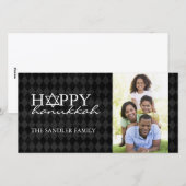 Hanukkah Foto Card Template Feiertagskarte (Vorne/Hinten)