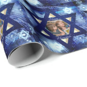 Hanukkah Foto Family Kinder Roll Geschenk Geschenkpapier (Rolleneckpunkt)