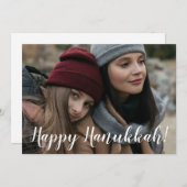 Hanukkah-Foto Feiertagskarte (Vorne/Hinten)