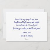 Hanukkah-Foto Feiertagskarte (Rückseite)