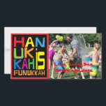 Hanukkah Foto-Karte/2 Seite Hanukkah ist Funukkah Feiertagskarte<br><div class="desc">"Hanukkah ist Funukkah" Hochglanz, Fotokarte mit weißem Umschlag. 2 Seiten Personalisieren durch Ersetzen von Fotos und Wortlaut. Passen Sie die Formulierung an, indem Sie Ihren bevorzugten Schriftart Stil, Farbe und Größe wählen. Suchen Sie nach unserer passenden "Hanukkah ist Funukkah" Grußkarte und Adressetikett. Danke, dass du angehalten und eingekauft hast! Viel...</div>