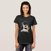 Hanukkah Fox Terrier Dog Snow Globe Pajama T-Shirt (Vorne ganz)