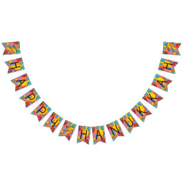 Hanukkah Frack Banner Dancing Dreidels