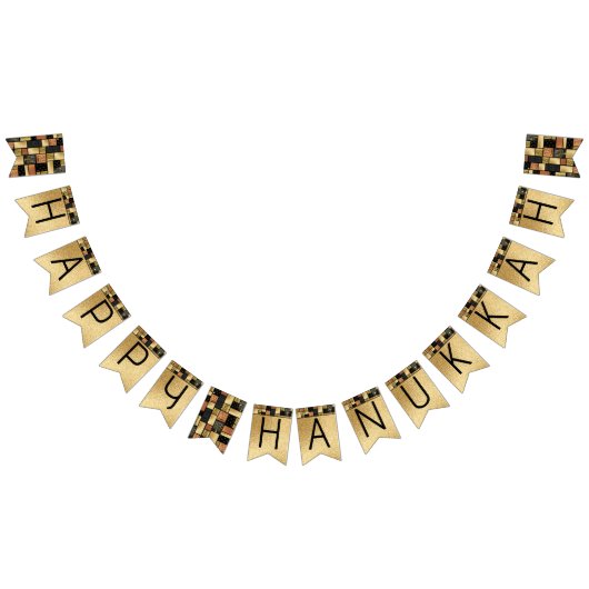 Hanukkah Frack Banner Gold Tiles (Alle)