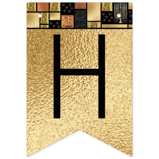 Hanukkah Frack Banner Gold Tiles (Zweite Fahne)