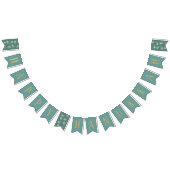 Hanukkah Frack Banner Turquoise Gold Dreidel (Alle)