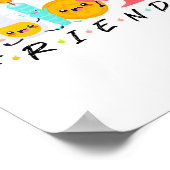 Hanukkah Friends Menorah Traditional Jewish Dreide Poster (Ecke)