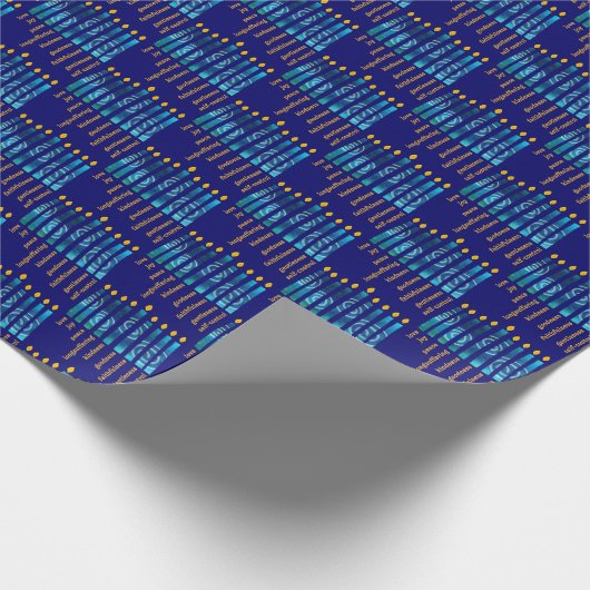 HANUKKAH Frucht des Geistes Christlich Geschenkpapier (Ecke)