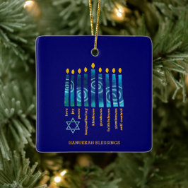 HANUKKAH Frucht des Geistes Keramikornament