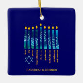 HANUKKAH Frucht des Geistes Keramikornament (Vorderseite)