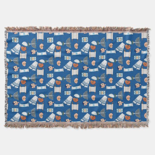 Hanukkah Fun Throw Decke (Vorderseite)