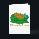 HANUKKAH FUNNY GIFTS 'I WOLL TO BE LATKE' FEIERTAGSKARTE<br><div class="desc">GEBEN SIE DIESE FUNNY JEWISH SPASS HANUKKAH GIFTS AN ALLE,  WIE EINZIGARTIGE CHANUKAH PRÄSENTIERT.  JEDER KUCHKARTOFFELN WILL WIRKLICH,  EINE SEITE ZU SEIN.</div>