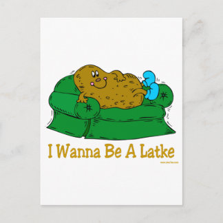 HANUKKAH FUNNY GIFTS 'I WOLL TO BE LATKE' FEIERTAGSPOSTKARTE
