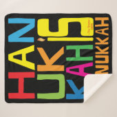 Hanukkah Funukkah Sherpa Blanket/Mittel Sherpadecke (Vorderseite (Horizontal))