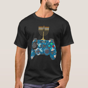 Hanukkah Gamer Controller Chanukah Men Boys Kinder T-Shirt