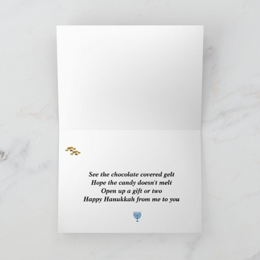 Hanukkah Geem Karte (Innenseite)