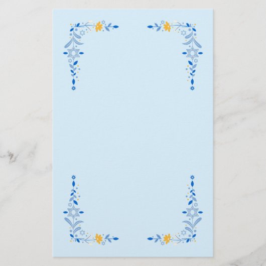 Hanukkah Gerahmt Stationery Briefpapier (Vorderseite)