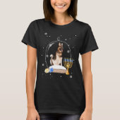 Hanukkah German Shepard Dog Snow Globe Pajama T-Shirt (Vorderseite)
