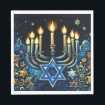 Hanukkah Geschenk Menorah Pastel Zeichnend Serviette<br><div class="desc">Unterkunft thematisch von Umua entworfen. Gedruckt und ausgeliefert von Zazzle oder ihren Partnern.</div>