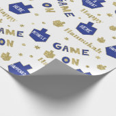 Hanukkah Geschenk Wrap Ein großes Wunder geschah h Geschenkpapier (Ecke)