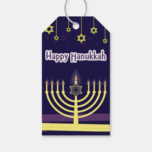 Hanukkah Geschenkanhänger (Rückseite)