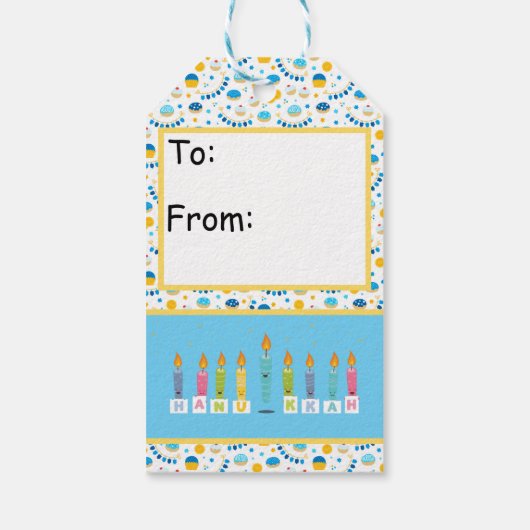 Hanukkah Geschenkanhänger (Rückseite)