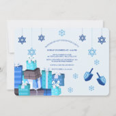 Hanukkah Geschenkbörse Party Einladung (Vorderseite)