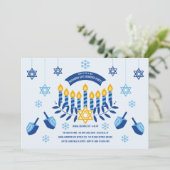 Hanukkah Geschenkbörse Party Einladung (Stehend Vorderseite)