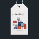Hanukkah Geschenke & Menorah Feiertage Geschenk Ta Geschenkanhänger<br><div class="desc">Personalisieren Sie den benutzerdefinierten Text oben. Weitere Koordinationsgegenstände finden Sie in unserer Kollektion "Geschenke und eine Menorah".</div>