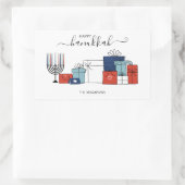 Hanukkah Geschenke & Menorah Feiertage Sticker (Tasche)