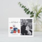 Hanukkah Geschenke & Menorah Foto Feiertagspostkarte (Stehend Vorderseite)