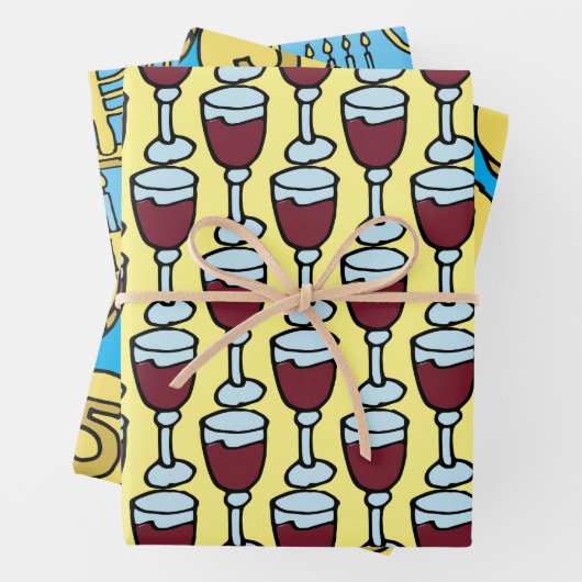 Hanukkah Geschenkpapier Set (Beispiel)