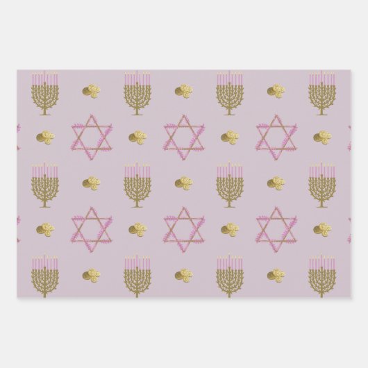 Hanukkah Geschenkpapier Set (Vorderseite 3)