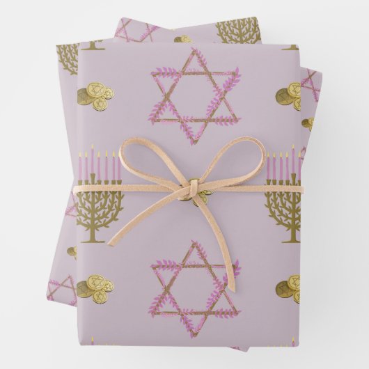 Hanukkah Geschenkpapier Set (Beispiel)
