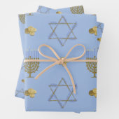 Hanukkah Geschenkpapier Set (Beispiel)