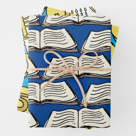 Hanukkah Geschenkpapier Set (Beispiel)