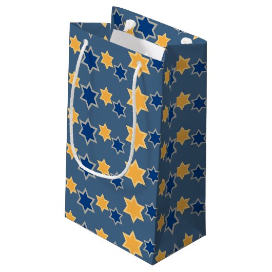 Hanukkah Geschenktasche Kleine Geschenktüte (Rückseite Schrägansicht)