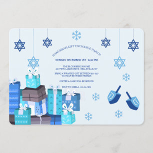 Hanukkah-Geschenktauschparty-Einladung Einladung