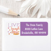 Hanukkah gibt Labels Lila/rot "Liebe a Latke" zurü (Insitu)