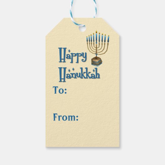 Hanukkah Gift Tag Geschenkanhänger (Rückseite)